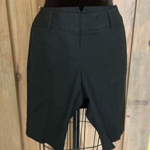 Express Black Pencil Skirt with Front Notch